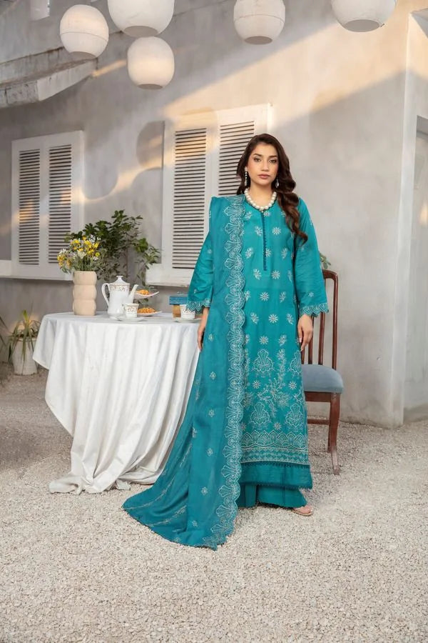 3 PIECE LAWN EMBROIDERED SUIT (Unstitched)
