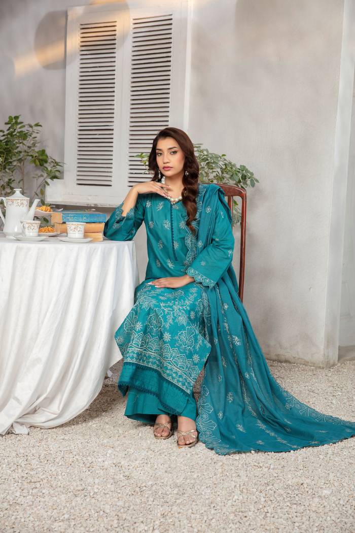 3 PIECE LAWN EMBROIDERED SUIT (Unstitched)