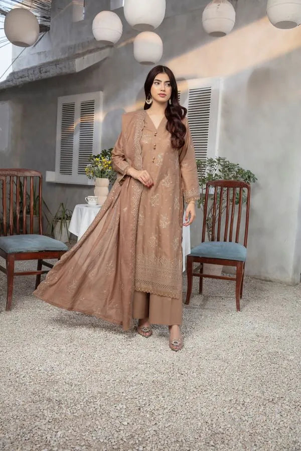 3 PIECE LAWN EMBROIDERED SUIT (Unstitched)