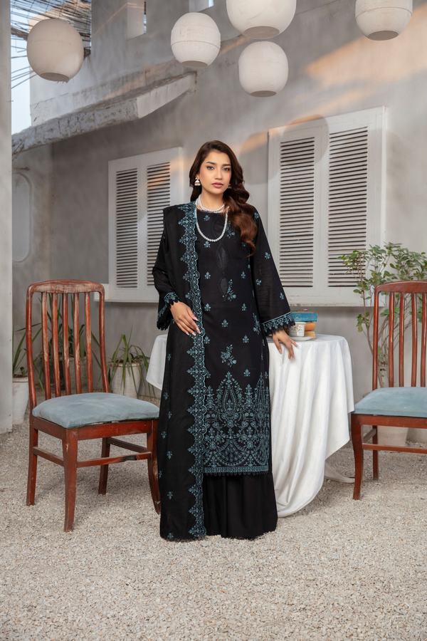 3 PIECE LAWN EMBROIDERED SUIT (Unstitched)