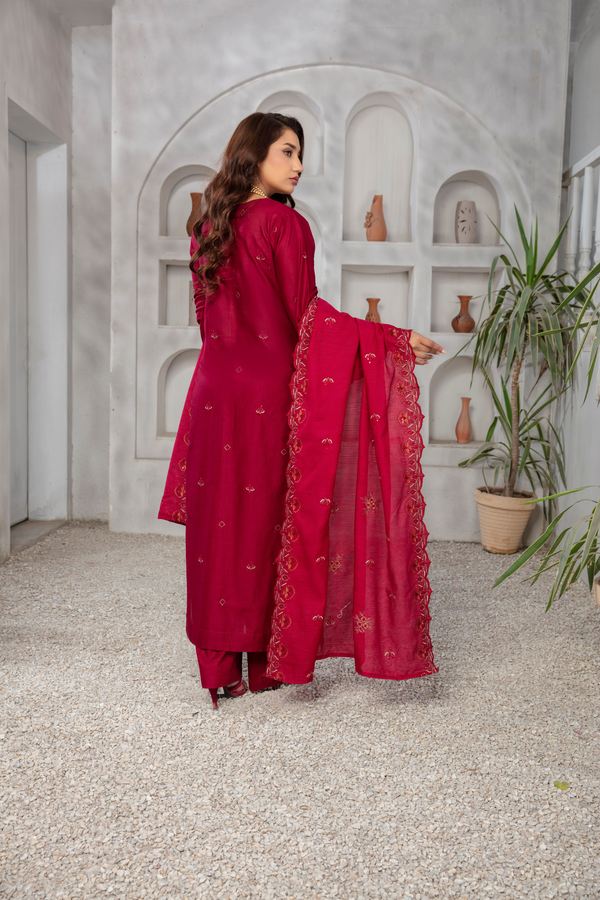 3 PIECE LAWN EMBROIDERED SUIT (Unstitched)