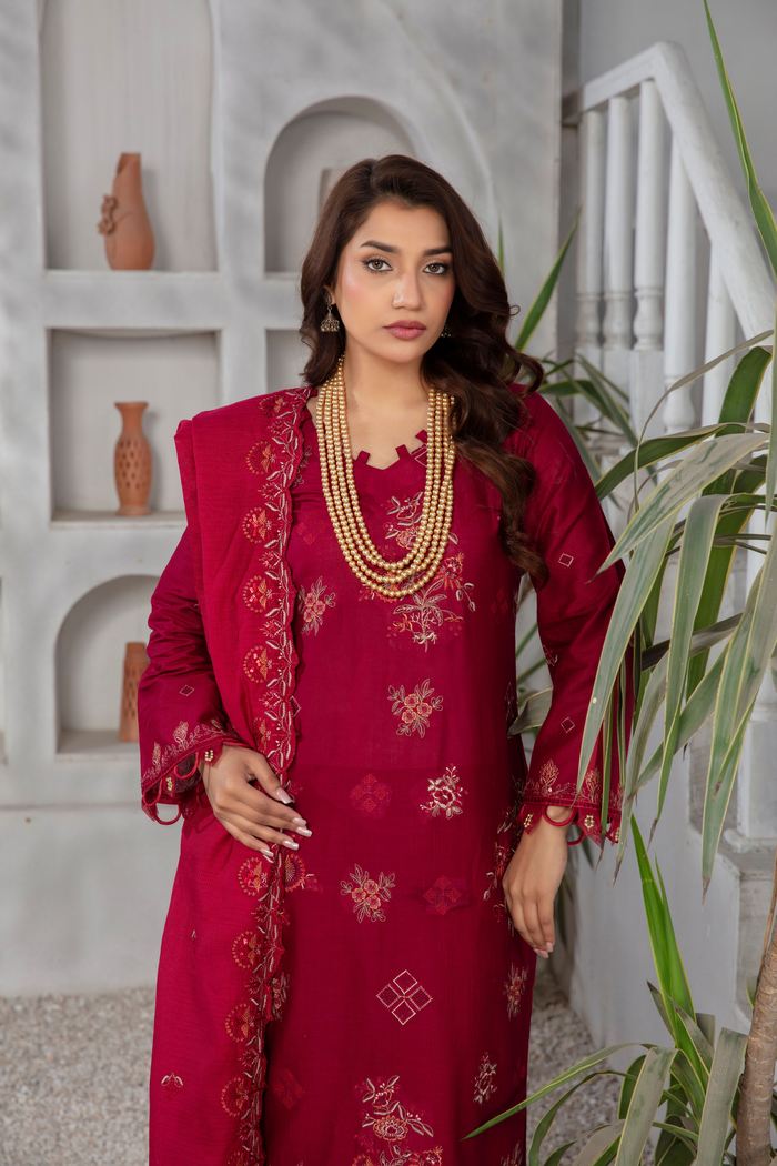 3 PIECE LAWN EMBROIDERED SUIT (Unstitched)