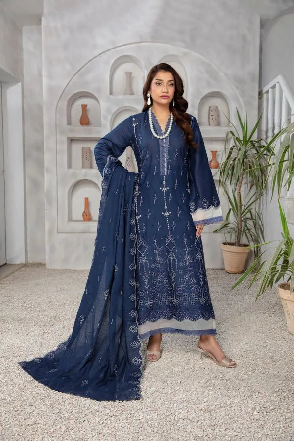 3 PIECE LAWN EMBROIDERED SUIT (Unstitched)
