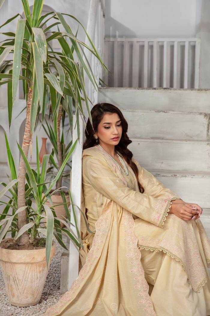 3 PIECE LAWN EMBROIDERED SUIT (Unstitched)