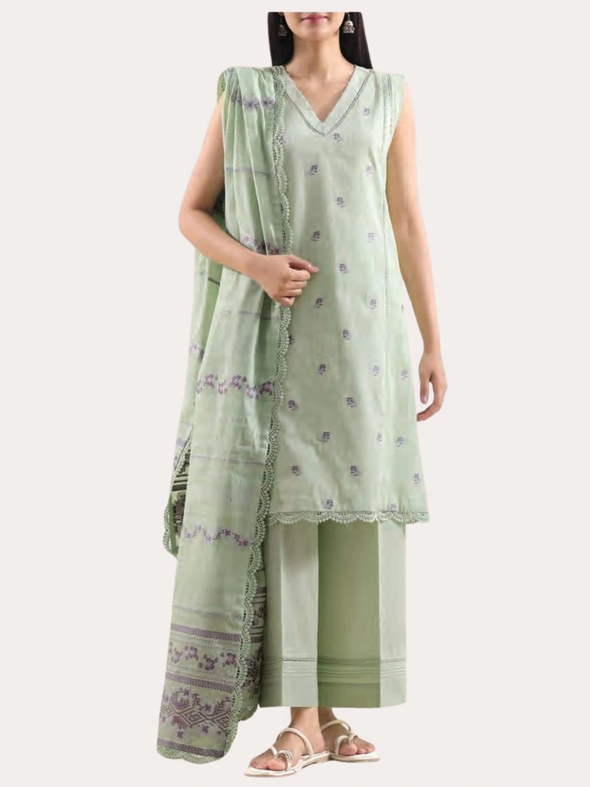 3 PIECE LAWN JACQUARD SUIT (Unstitched)