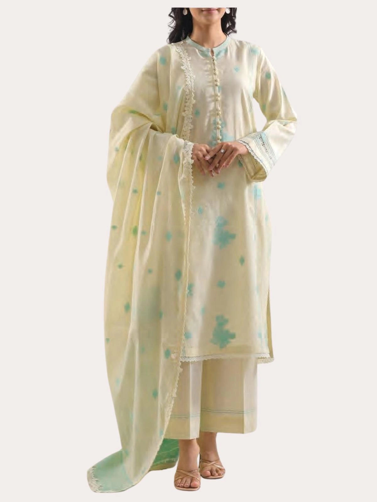 3 PIECE LAWN JACQUARD SUIT (Unstitched)