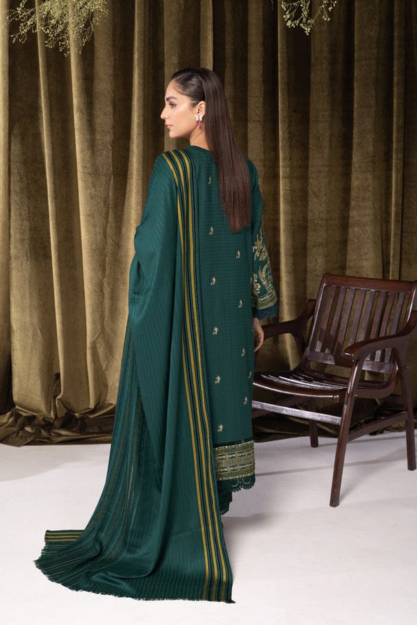 3 PIECE PEACH LEATHER EMBROIDERED (Unstitched)