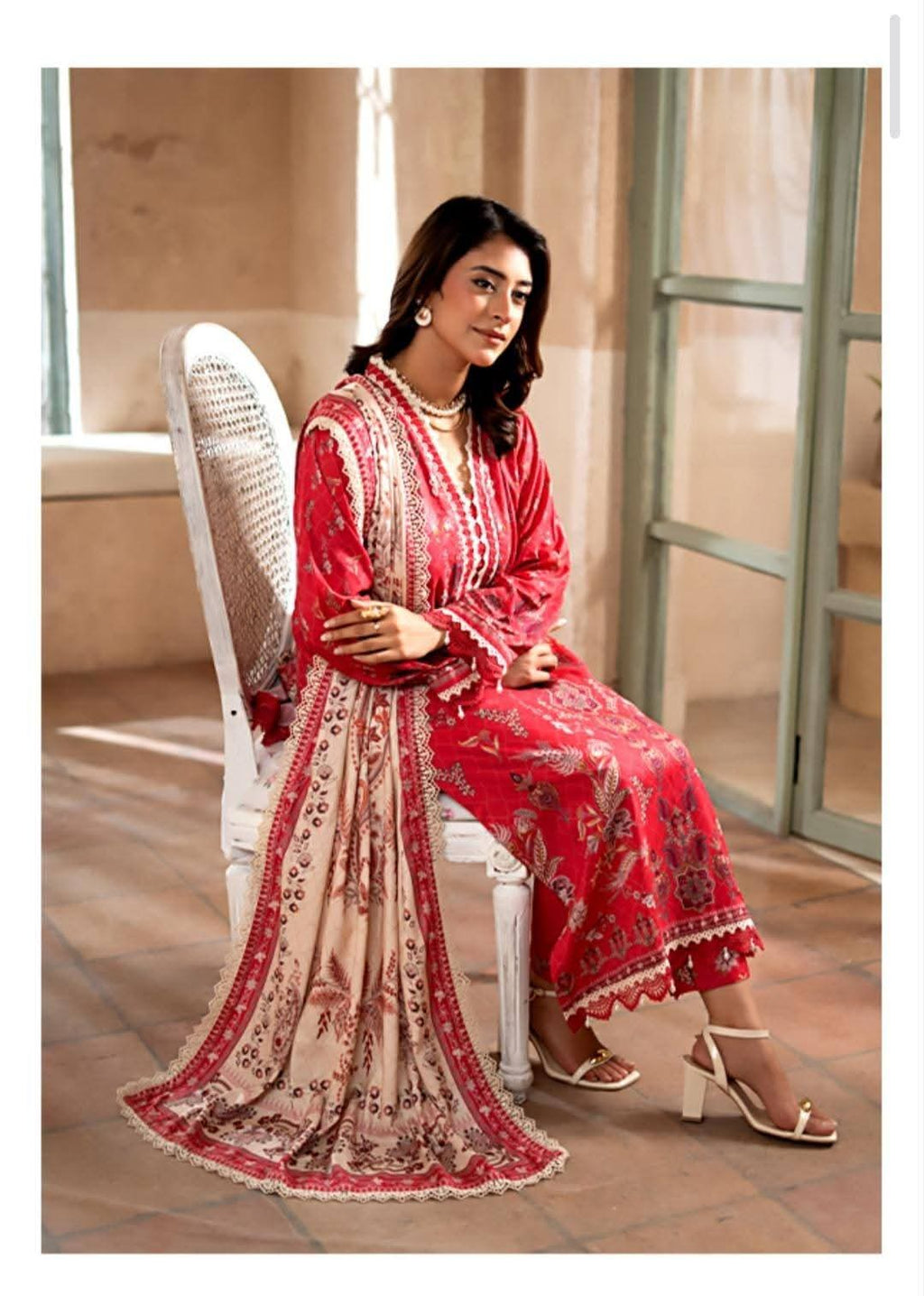3 PIECE LINEN PRINTED SUIT (Unstitched)