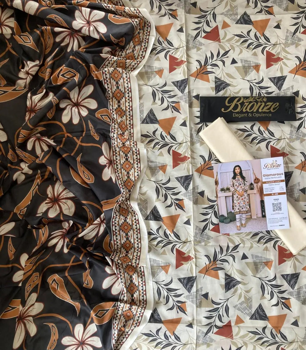 3 PIECE PRINTED LAWN SUIT (Unstitched)